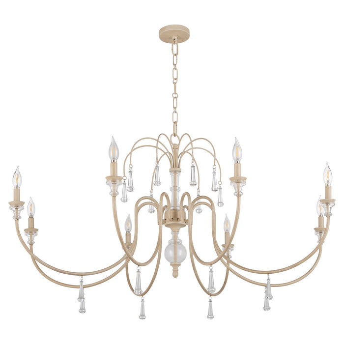 Quorum - 686-8-52 - Eight Light Chandelier - Clasica - Washed Oak
