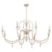 Quorum - 686-8-52 - Eight Light Chandelier - Clasica - Washed Oak