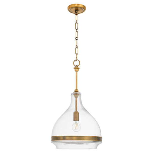 Tilbrook One Light Pendant Brushed Brass