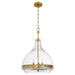 Quorum - 8002-3-47 - Three Light Pendant - Tilbrook - Brushed Brass