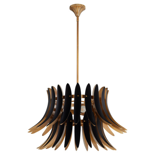 Aldridge Three Light Pendant Brushed Brass|Matte Black