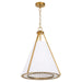 Quorum - 8382-3-47 - Three Light Pendant - Gorham - Brushed Brass