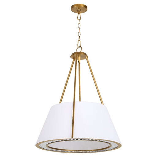 Gorham Four Light Pendant Brushed Brass