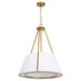 Quorum - 8382-4-47 - Four Light Pendant - Gorham - Brushed Brass