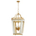 Quorum - 840-4-0847 - Four Light Pendant - Loire - Studio White|Brushed Brass