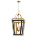 Quorum - 840-4-5947 - Four Light Pendant - Loire - Matte Black|Brushed Brass