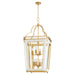 Quorum - 840-8-0847 - Eight Light Pendant - Loire - Studio White|Brushed Brass