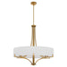 Quorum - 841-6-47 - Six Light Pendant - Imperial - Brushed Brass