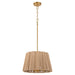Quorum - 851-3-47 - Three Light Pendant - Anton - Brushed Brass