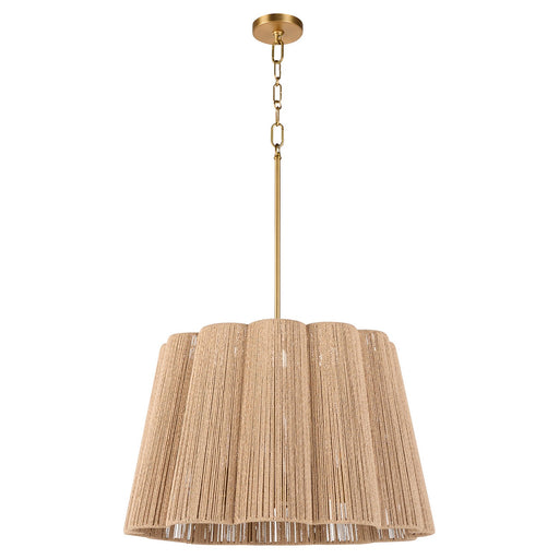Anton Six Light Pendant Brushed Brass