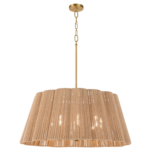 Anton Eight Light Pendant Brushed Brass