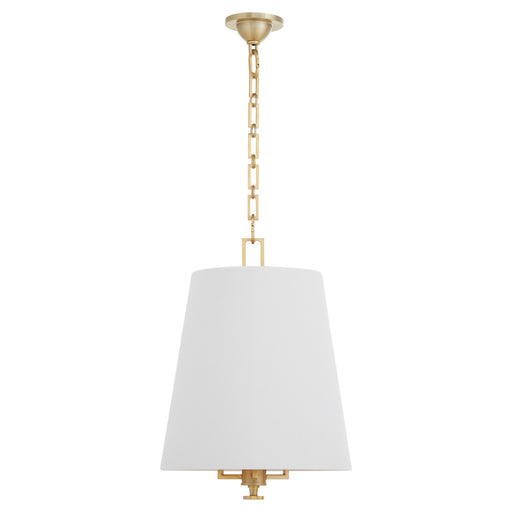 Karnes Three Light Pendant Aged Brass