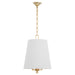 Quorum - 8562-3-80 - Three Light Pendant - Karnes - Aged Brass