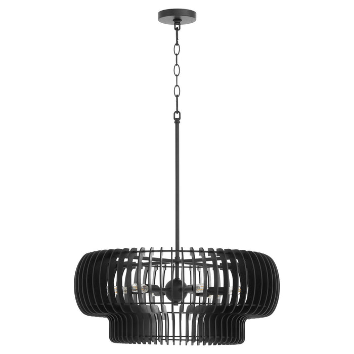Quorum - 8905-6-59 - Six Light Pendant - Harrelson - Matte Black