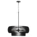 Quorum - 8905-6-59 - Six Light Pendant - Harrelson - Matte Black