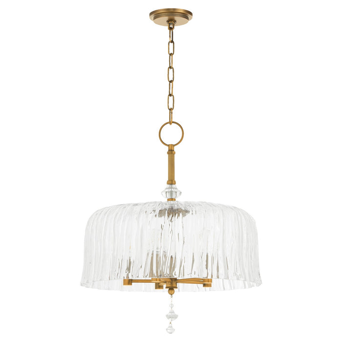Quorum - 893-5-47 - Five Light Pendant - Meriam - Brushed Brass