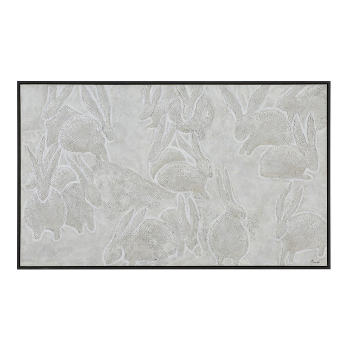 Renwil - OL2231 - Canvas Art - Lacey - Dark Grey