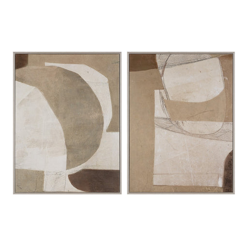 Alcea Canvas Art Light Walnut
