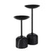 Renwil - CAN185 - Set Of 2 Pillar Candle Holder - Uma - Matte Black