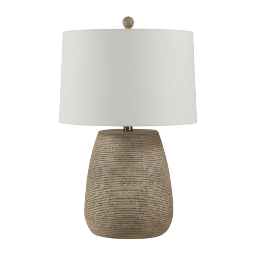 Optima Table Lamp Faux Ribbed Stone Texture