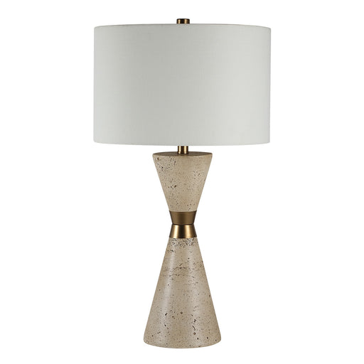 Veza Table Lamp Faux Beige Travertine