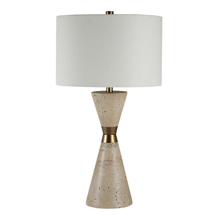 Renwil - LPT1387EV - Table Lamp - Veza - Faux Beige Travertine