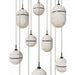 Avenue Lighting - HF2913-AB - 13 Light Pendant - Sedona - Alabaster / Aged Brass