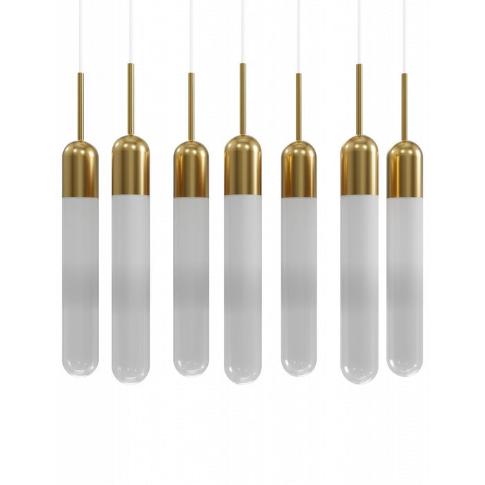 Avenue Lighting - HF7407-AB - Seven Light Pendant - Tribeca - Aged Brass
