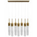 Avenue Lighting - HF7407-AB - Seven Light Pendant - Tribeca - Aged Brass