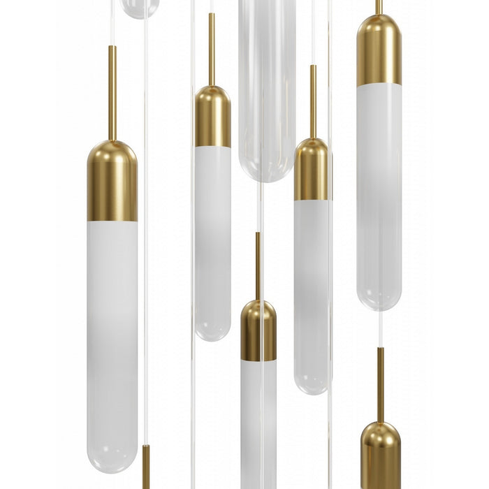 Avenue Lighting - HF7413-AB - 13 Light Pendant - Tribeca - Aged Brass