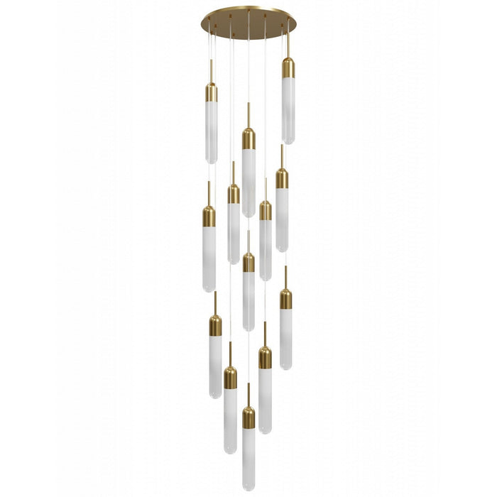 Avenue Lighting - HF7413-AB - 13 Light Pendant - Tribeca - Aged Brass