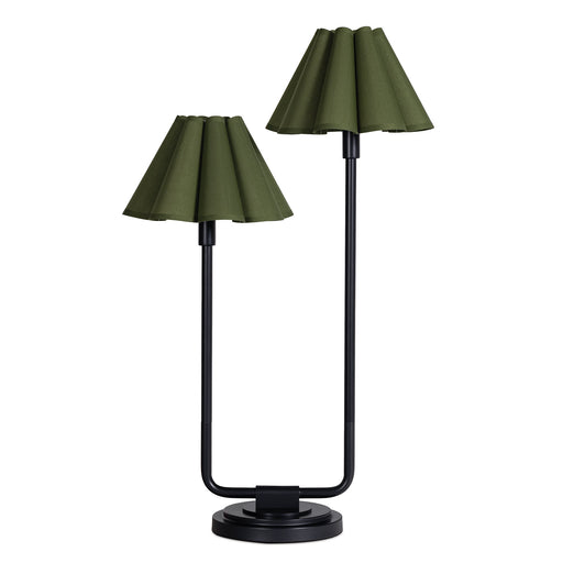 Regina Andrew - 13-1691BB-GRN - Two Light Table Lamp - Polly - Blackened Brass