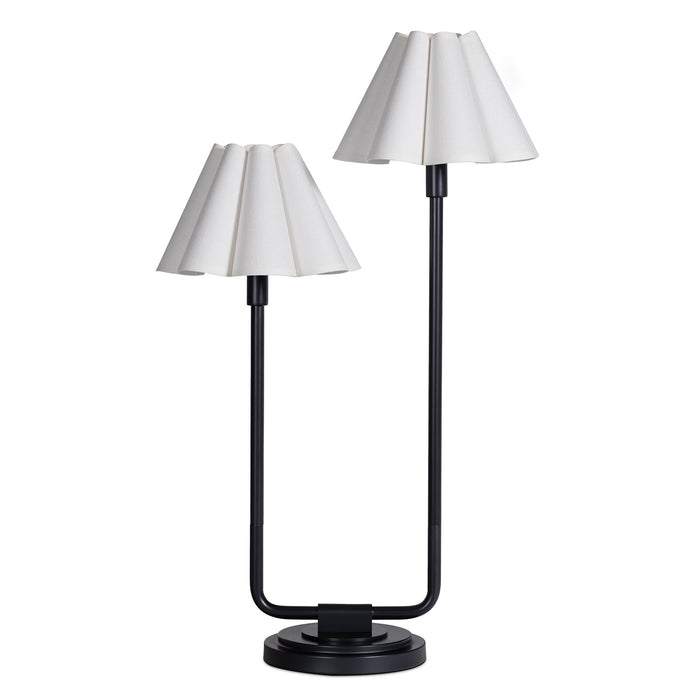 Regina Andrew - 13-1691BB-WT - Two Light Table Lamp - Polly - Blackened Brass