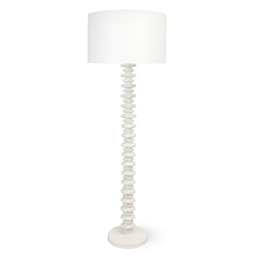 Fishbone One Light Floor Lamp White