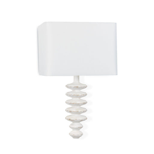 Fishbone One Light Wall Sconce White