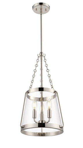 Adabella Three Light Pendant Polished Nickel