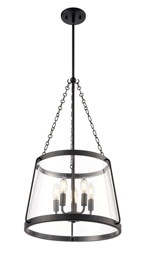 Adabella Five Light Pendant Matte Black