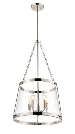 Adabella Five Light Pendant Polished Nickel