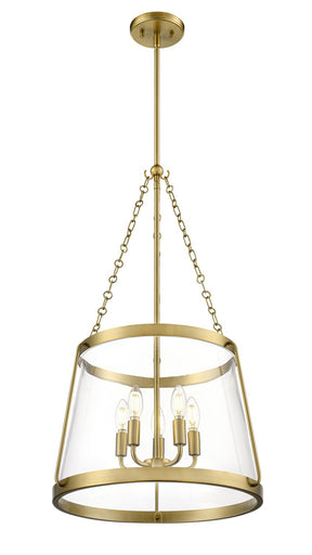 Adabella Five Light Pendant Vintage Brass