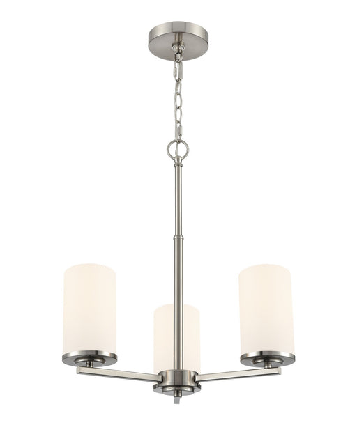 Millennium - 2713WG-BN - Three Light Chandelier - Verlana - Brushed Nickel