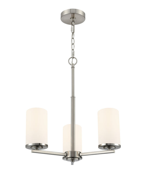 Millennium - 2713WG-BN - Three Light Chandelier - Verlana - Brushed Nickel