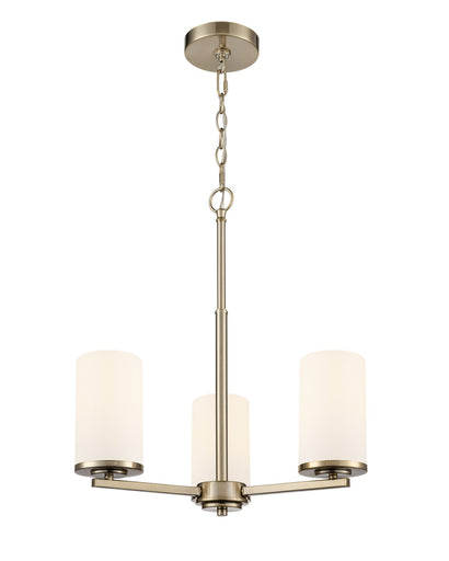 Verlana Three Light Chandelier Modern Gold