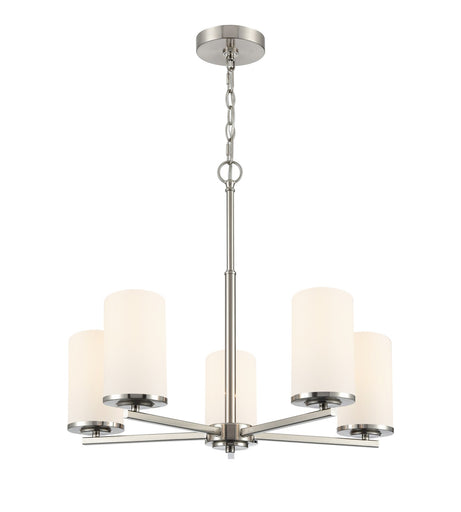 Verlana Five Light Chandelier Brushed Nickel