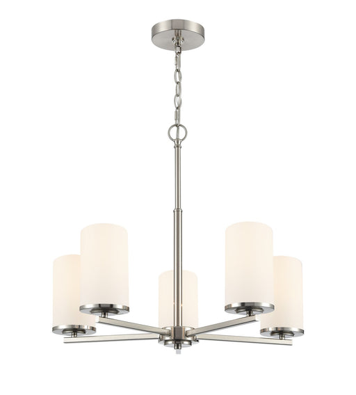 Millennium - 2715WG-BN - Five Light Chandelier - Verlana - Brushed Nickel