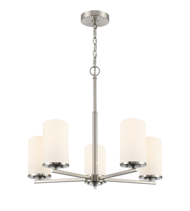 Millennium - 2715WG-BN - Five Light Chandelier - Verlana - Brushed Nickel