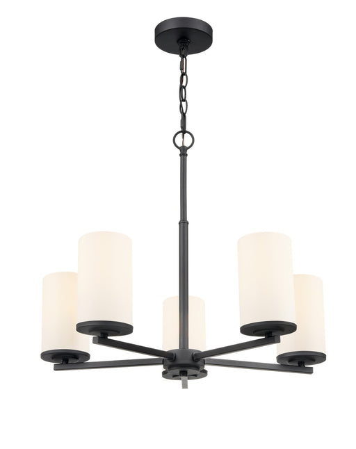 Millennium - 2715WG-MB - Five Light Chandelier - Verlana - Matte Black