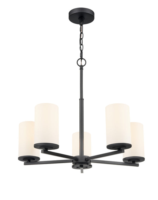 Millennium - 2715WG-MB - Five Light Chandelier - Verlana - Matte Black