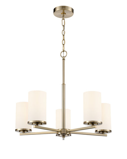 Verlana Five Light Chandelier Modern Gold