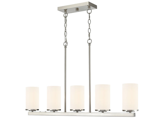 Millennium - 2725WG-BN - Five Light Linear Chandelier - Verlana - Brushed Nickel