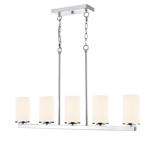 Verlana Five Light Linear Chandelier Chrome